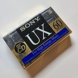 Sony UX 60-Minute Cassette in Gold and Blue Sealed